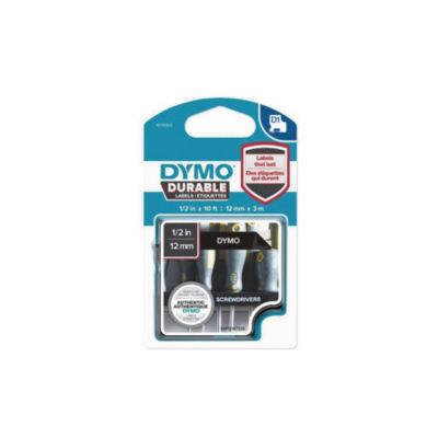 DYMO 1978365 D1 durable ruban blanc sur fond noir 12 mm x 3 m_0