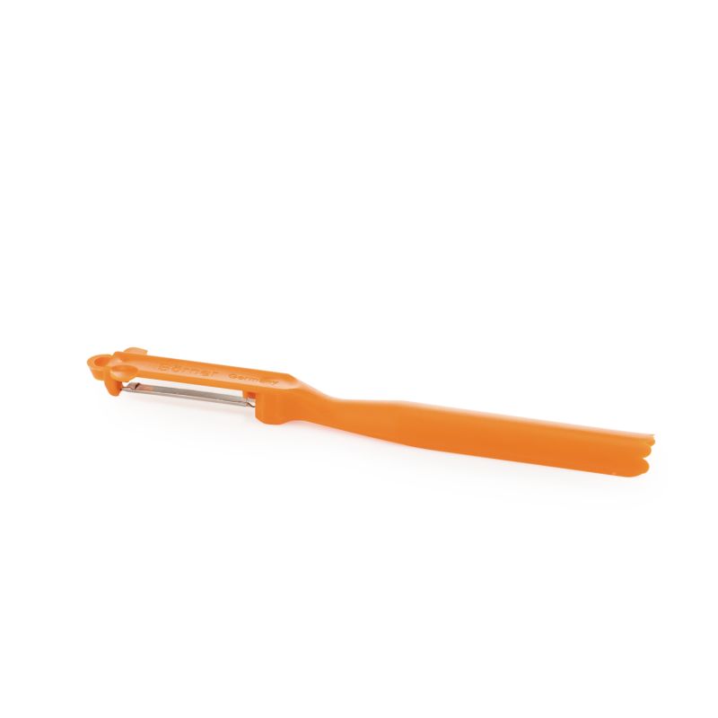 Éplucheur rond Börner - lame inox double tranchant, canneleur pratique - Dimensions 21 cm x 2 cm x 1,5 cm_0