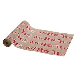 Feeric Christmas Chemin de table Tissu aspect Jute avec Hohoho Rouge et Blanc 28 x 300 cm - beige 3560233592972_0