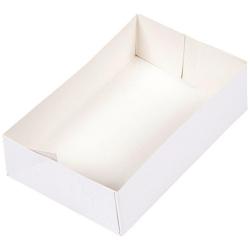 Firplast - Caissette pâtissière blanche en carton 18x12x5 cm - sans couvercle - Réf. 3104400000930_0