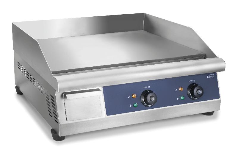Grill Plancha professionnel Lacor - 6000W - 61x40cm - Plaque lisse en acier pour viandes, poissons, légumes_0