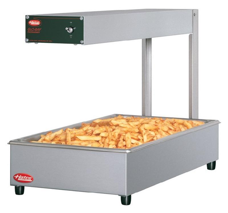 Poste à frite à poser professionnel - rampe chauffante, socle chauffant et éclairage - 0.87 kW - GRFFBL_0