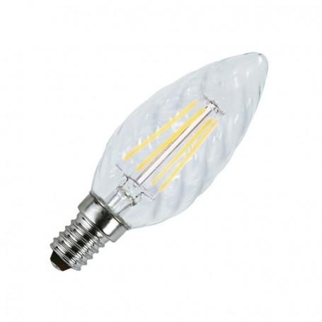 Ampoule LED fil COB torsadée E14 - 4W - 2700°K - claire et dimmable - en boîte_0