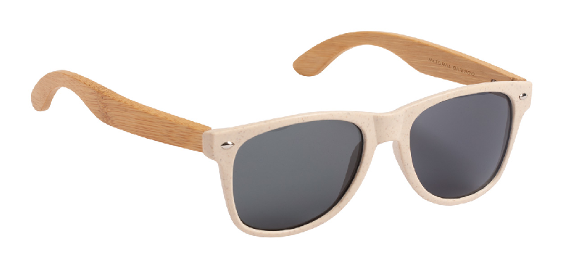 Lunettes de soleil en fibres de bambou avec branches en bambou - Protection 400 UV - Couleur naturelle_0