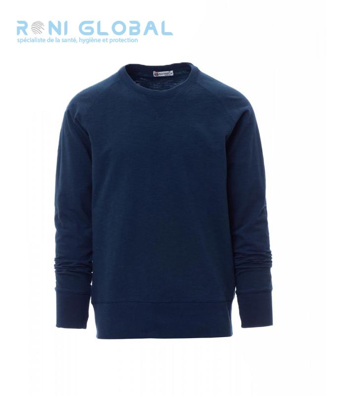 Sweat-shirt de travail homme - Coton/Polyester - MALIBU+ PAYPER - Encolure ras du cou - Coutures renforcées_0