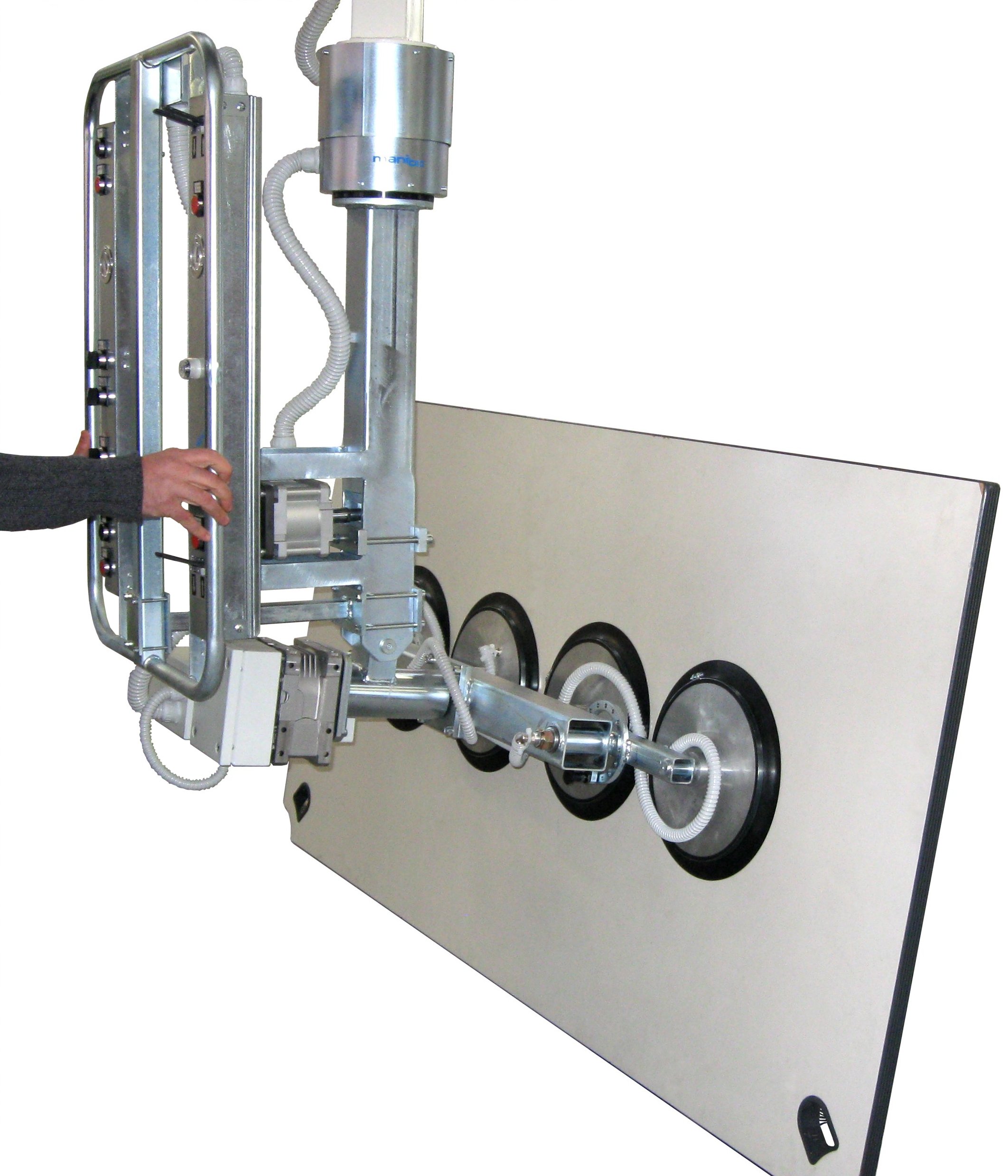 Manipulateur de panneaux de bois et de verre - Ingénitec - Préhension par ventouses, rotation 300-360°, basculement 90°_0