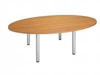Table de réunion ovale Consul - Merisier 200x120 cm - Référence : 100783_0