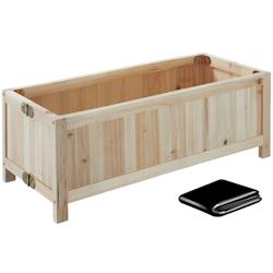 TecTake GmbH tectake Carré potager BLOMSTER  marron - 405622 - marron Bois massif 405622_0