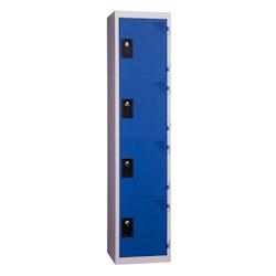 Vestiaires 4 cases x 1 colonne - En kit - Bleu - Largeur 30cm PROVOST - bleu acier 207001780_0