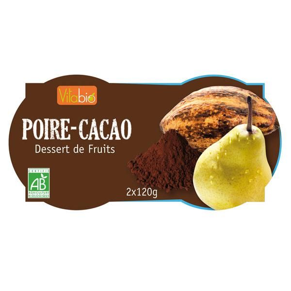 VITABIO 2 DESSERTS POIRE CACAO BIO DESSERTS