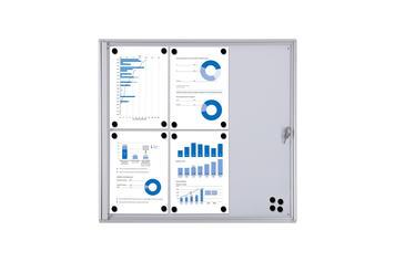 Vitrine d'affichage - différents formats - aluminium, tableau magnétique - verrouillable pour intérieur_0