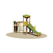 Structure pour aire de jeux en pin - Revêtement antidérapant - Réf. 511902 - Village Beverly - RECREAFRANCE_0