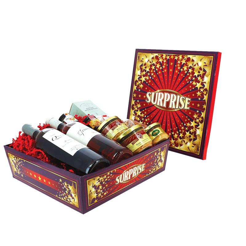 Boite carton carrée cempilable Surprise 33x33 -_0