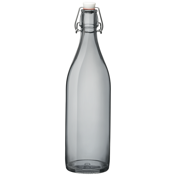 Bouteilles Giara 1 litre en verre incolore ou couleur à fermeture par clip - BTLCPVRGR-BR04_0