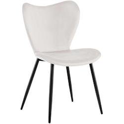 CLP Chaise de salle à manger Maika Gris/Velours - gris textile 326422_0