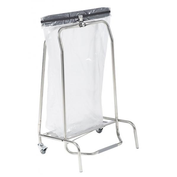 Collecteur à clapet 110 litres - HERMIX - Inox - Roues avec frein - Certifié HACCP - Marque ROSSIGNOL_0