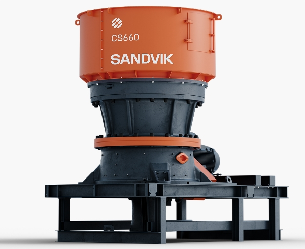 Concasseurs à cône stationnaires série 400-600 - Sandvik CS660 - Arbre principal hydraulique, course excentrique réglable_0