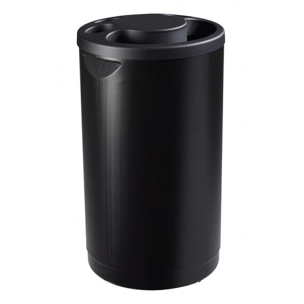 Corbeille à gobelets Noir - Plastique - MULTIGOB - 800 ou 1600 gobelets - 25L - 4 coloris - Signalétique intégrée_0