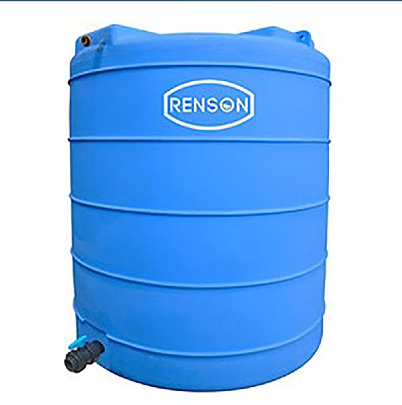 Cuve de stockage eau verticale 5000L pré-équipée - polyéthylène opaque anti-UV - marque Renson_0