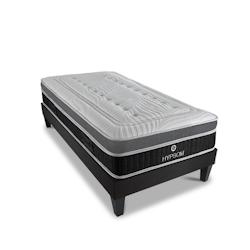 Ensemble  Matelas Mémoire de forme + Sommier Bois 90x200 cm ELEGANCE HYPSOM - blanc Mousse à mémoire de forme 4BA.EL.K15.0920_0