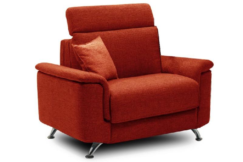 FAUTEUIL EMPIRE TWEED ORANGE CONVERTIBLE OUVERTURE EXPRESS 70*195*12CM_0