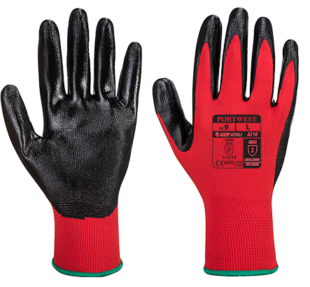 Gant flexo grip enduit nitrile  rouge noir a310, l_0