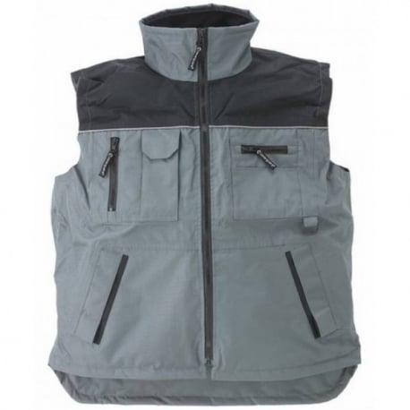 Gilet RIPSTOP - gris / noir - 100 % polyester pongé - COVERGUARD | 5GRIS_0