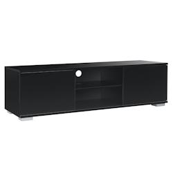 Helloshop26 - Meuble TV buffets bas téléviseur armoire 120 cm MDF noir 03_0002868 - 3000343599787_0