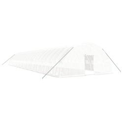 Helloshop26 - Serre tente abri plante fleur légumes avec cadre en acier 144 m² 24 x 6 x 2,85 m blanc 02_0044547 - 3000220213485_0