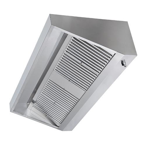 Hotte professionnelle statique 1000 x 900 x 450 mm - HKS100 - 2 filtres - Débit 1100 m3/h_0