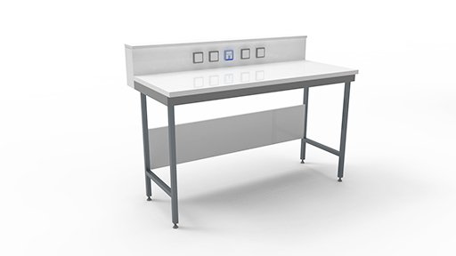 Paillasse de laboratoire - Ossatures en pieds C et piétement type A - Supporte équipements lourds - Hauteur 900 mm ou 750 mm_0