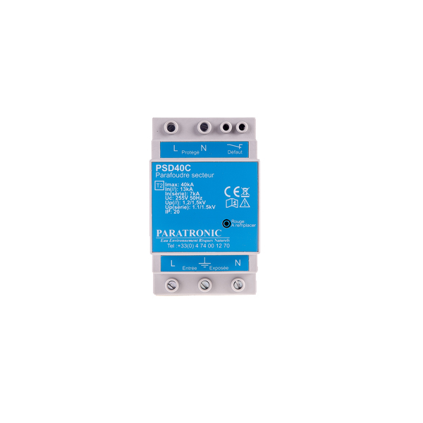Protections foudre - Parafoudres 230V et 240V - Imax 40 kA avec sécurité thermique et voyant d'alarme_0