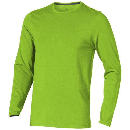 T-shirt bio manches longues pour homme - Ponoka 38018681 - 95% coton biologique, col ras du cou, tissu extensible_0