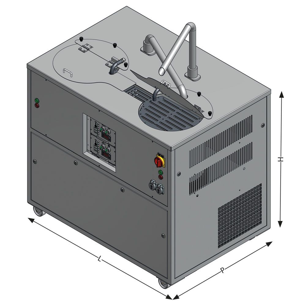 Tempéreuse à chocolat professionnelle LCM Twin Temper - LCM Schokoladenmaschinen GmbH - capacité 55 et 80 kg - poids à vide 320 et 350 kg - jusqu'à 300 kg/h_1