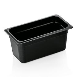 WAS Germany - GN 95 Récipient 1/3-150 mm, noir, Polycarbonate (9513150), lavable au lave-vaisselle - noir Polycarbonate 9513 150_0