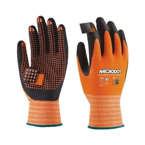 SILBOR - Gants de manutention en nylon-nitrile T-9 sans couture avec microdot_0