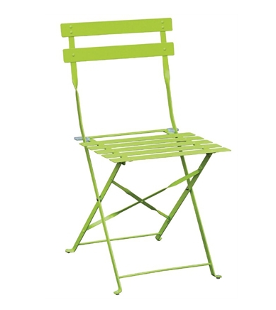 Chaises de terrasse pliantes en acier Bolero - couleur verte - usage intérieur et extérieur_0