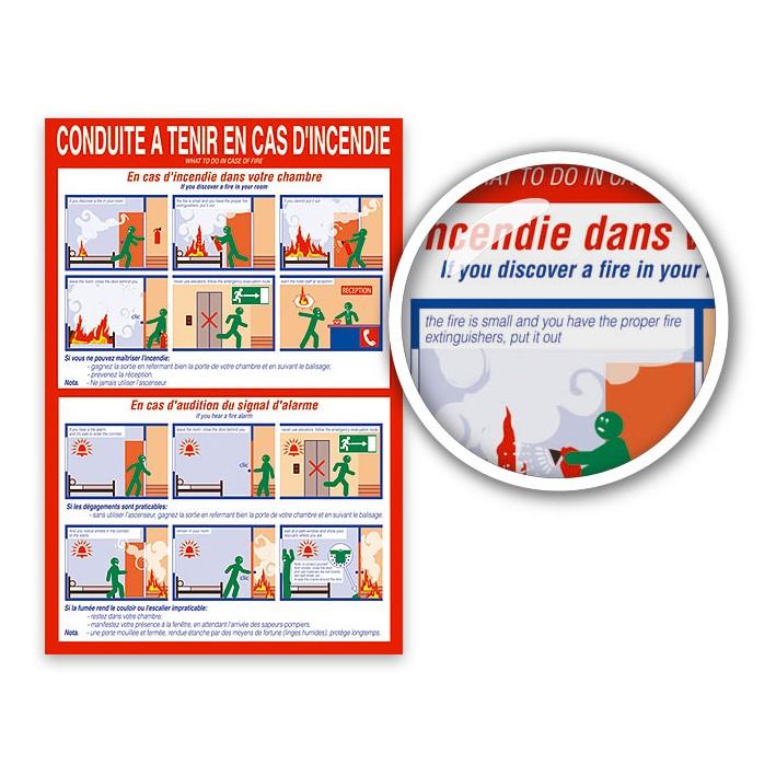 Consigne Incendie - Pancarte rigide 1 mm avec fil nylon - Garantie 1 an_0