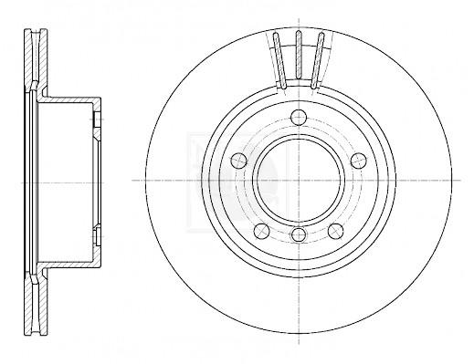 Disque de frein ventilé Nippon Pièces Services B330W01 - Assemblage avant - Boîte de 1 disque_0