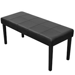 Helloshop26 - Banc banquette 106 x 43 x 46 cm synthétique de haute qualité noir 02_0021263 - 3000200484379_0