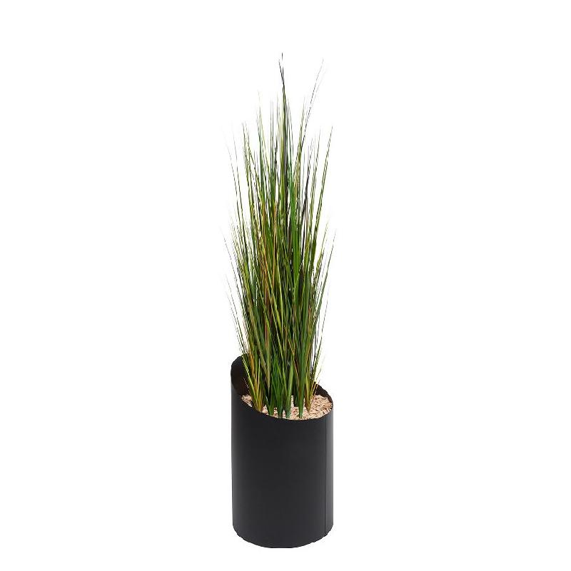 Herbes artificielles en bac métal VAGUE_0