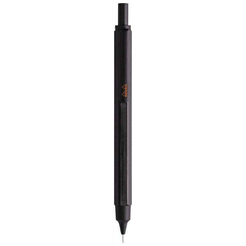 Lot de 2 Portemine rechargeable Rhodia scRipt, mine 0,5, gomme sous le poussoir, corps coloris noir - 3037920093994_0