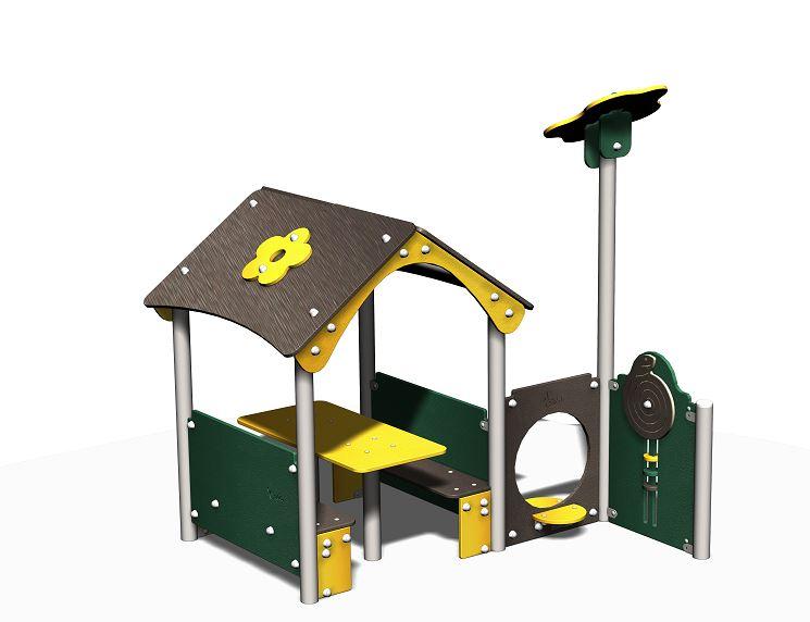 Structure de jeu maisonnette avec panneaux de manipulation - Maali02 - Pour enfants de 1 à 5 ans - Capacité 10 enfants_0