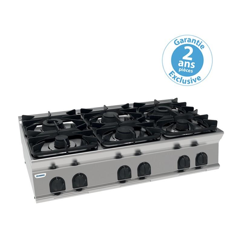 Plaque de cuisson pro top 6 feux vifs gaz gamme 700 pcg12g7 Stock