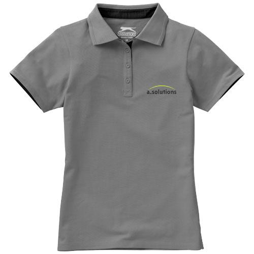 Polo femme Hacker 33097904 - col côte en tricot plat - maille piquée 100% coton - 220 g/m²_0