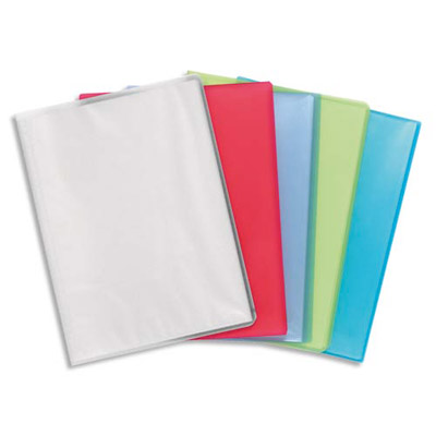 PROTEGE DOCUMENT EXACOMPTA CHROMALINE - 30 POCHETTES/60 VUES - POLYPROPYLENE - COLORIS ASSORTIS - LOT DE 12