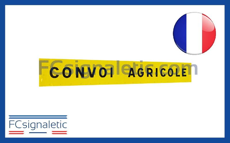 Sérigraphie bandeau adhésif CONVOI AGRICOLE 190X25 cm pour véhicule_0