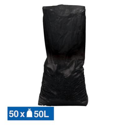 Sac à gravats noirs 50 L, lot de 50_0