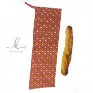 Sac à pain en tissu rouge - Kel' Idée Couture - 60 x 20 cm - Réutilisable et fabriqué en France_0