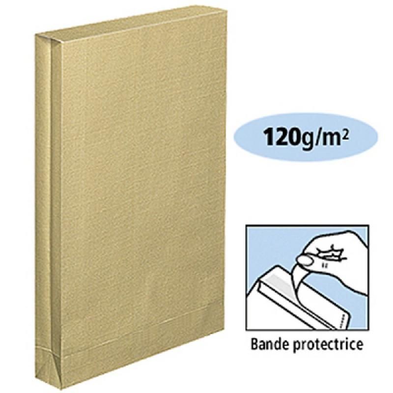 STAPLES POCHETTE À SOUFFLET KRAFT BLOND - STAPLES -  - 229 X 324 MM - SANS FENÊTRE - SOUFFLET 3 CM - 120 G/M² - BOÎTE DE 50